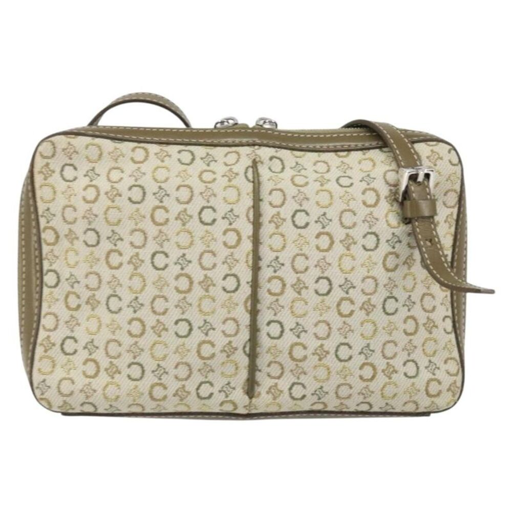 Celine C Macadam Shoulder Canvas Khaki Canvas Shoulder Bag Bag - Picture 2 of 16